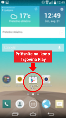 Zaženi aplikacijo Google.Play - Trgovino na telefonu