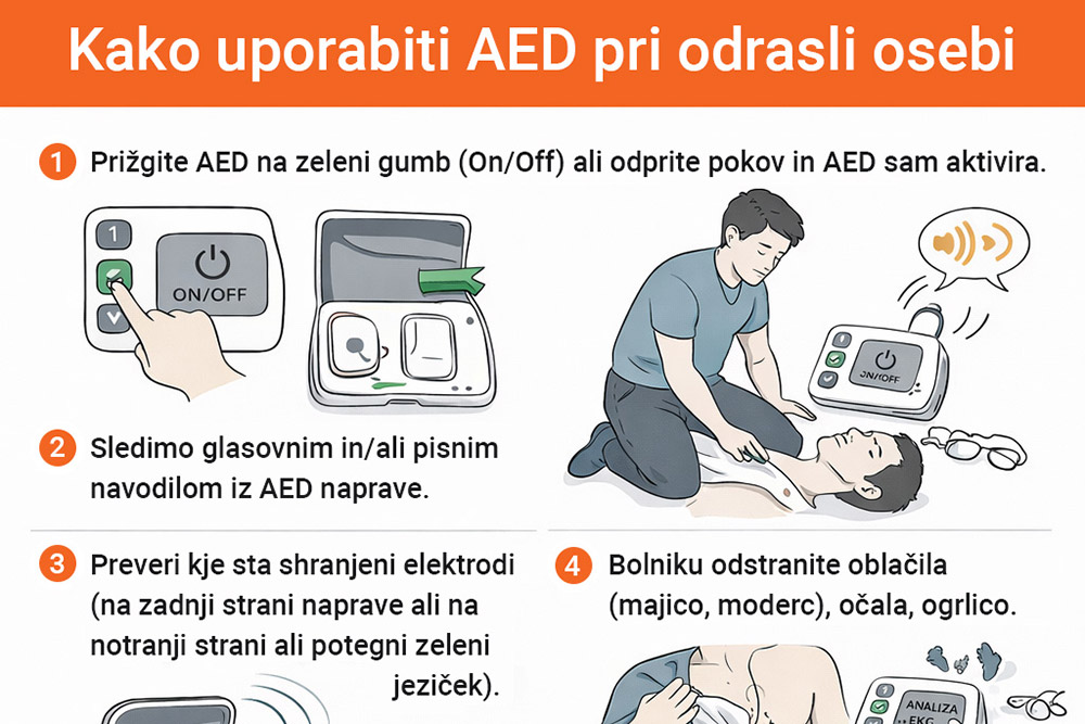 AED operating instructions