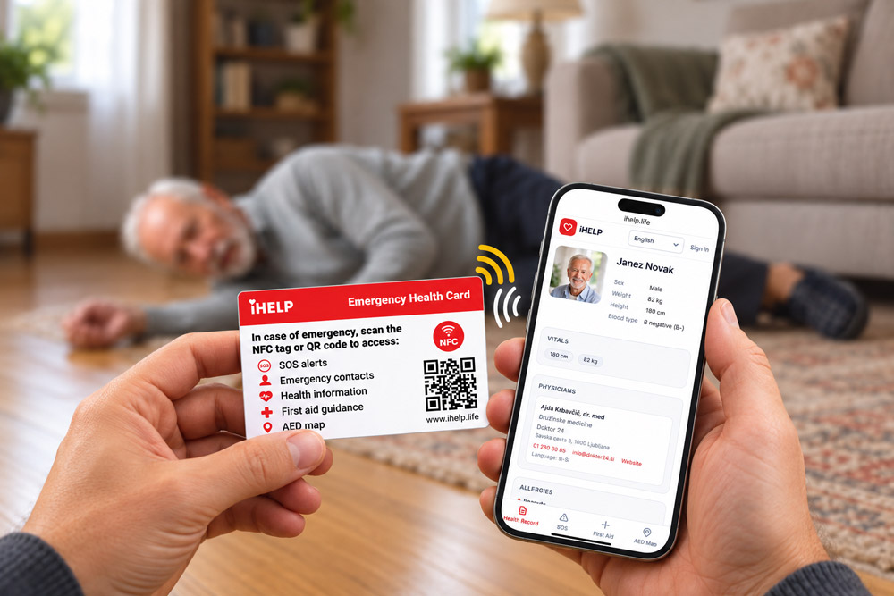 iHELP Emergency SOS Card and mobile app