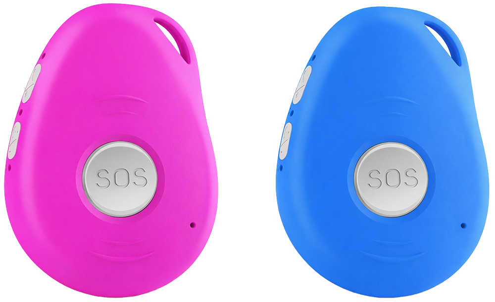 iHELP GPS-SOS-Knopf – Blau und Rosa