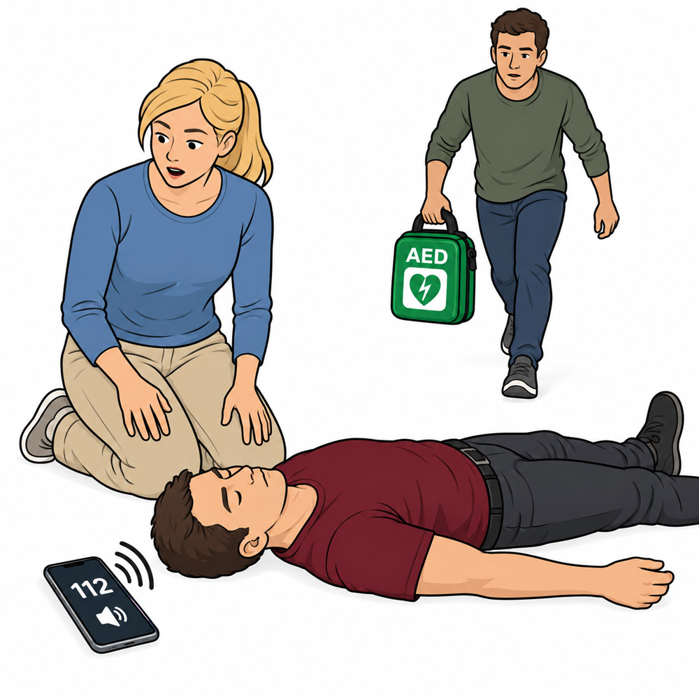 Klic 112 in AED